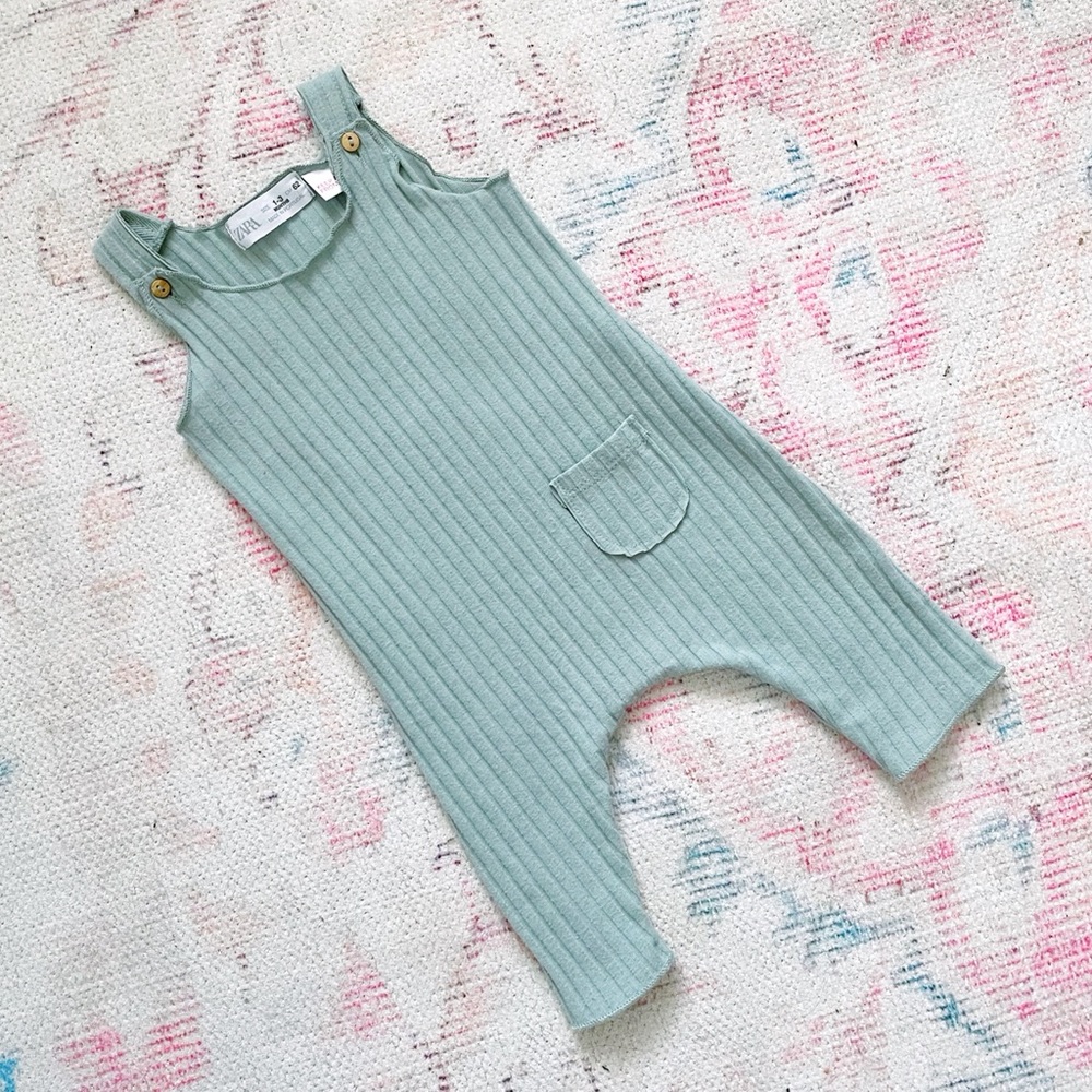 Zara Baby Pocket Ribbed Overalls
